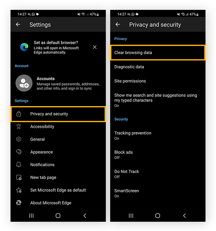 How to clear your cache in microsoft edge